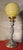 1900 - 1909 Rococo Bronze Lamp with Yellow-Green Opaline Glass Shade, 1900 For Sale - Image 5 of 7