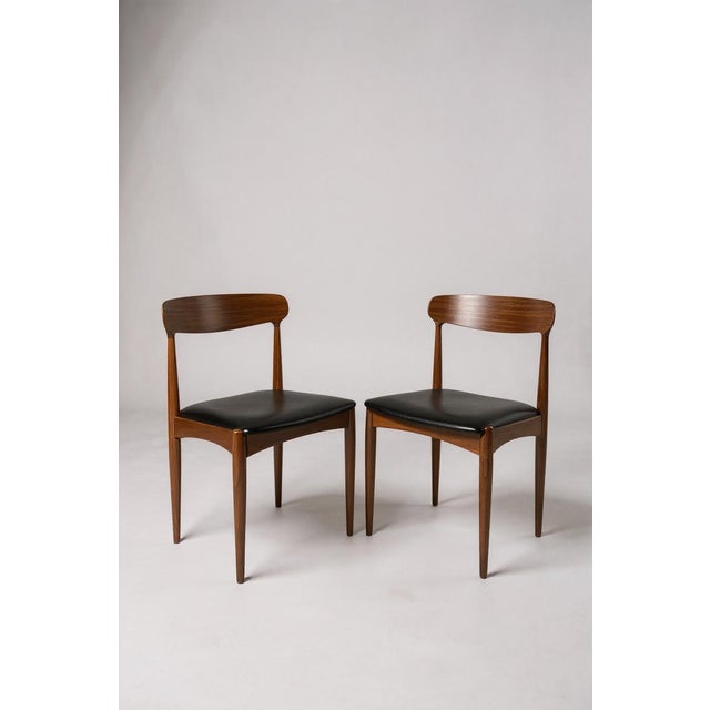 Johannes Andersen Vintage Scandinavian Chairs by Johannes Andersen, 1970, Set of 4 For Sale - Image 4 of 5
