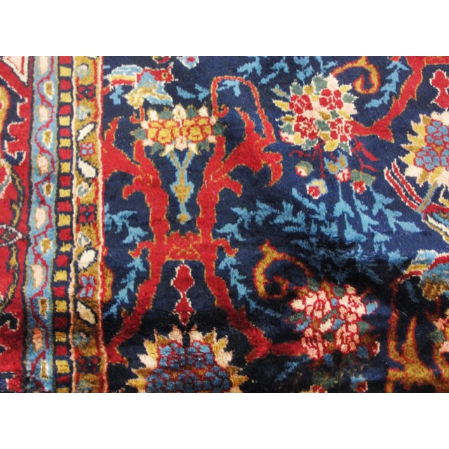 Early 20th Century Antique Indo Agra/ Larestan Carpet, Birds of Love, 6'11" × 17'3" For Sale - Image 5 of 10