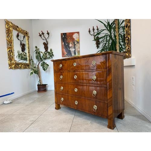 Biedermeier Chest of Drawers in Walnut For Sale - Image 10 of 18