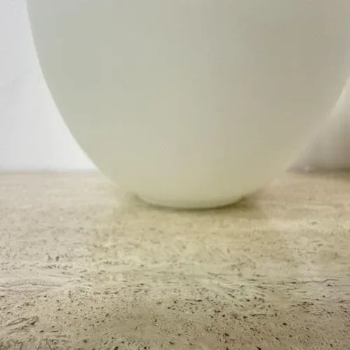 Vintage Egg Shaped Table Lamps in Opaline Glass, 1970s, Set of 2 For Sale - Image 11 of 12