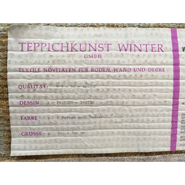 Textile Geometric Wool Rug from Fritsch Design, 1984 For Sale - Image 7 of 15
