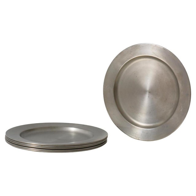Pewter Charger Plates from Svenskt Tenn, Sweden, 1950s, Set of 6 For Sale - Image 17 of 17