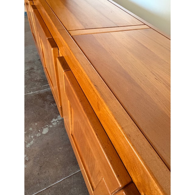 Vintage 1970s French Maison Regain Elm Cabinet, Attributed For Sale - Image 11 of 15