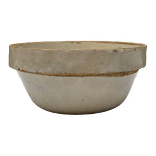 Antique French Stoneware Mixing Bowl, Late 1800s, Small For Sale