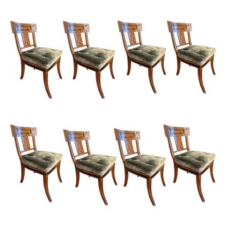 Michael Taylor Klismos Dining Chairs- A Set of 8 For Sale