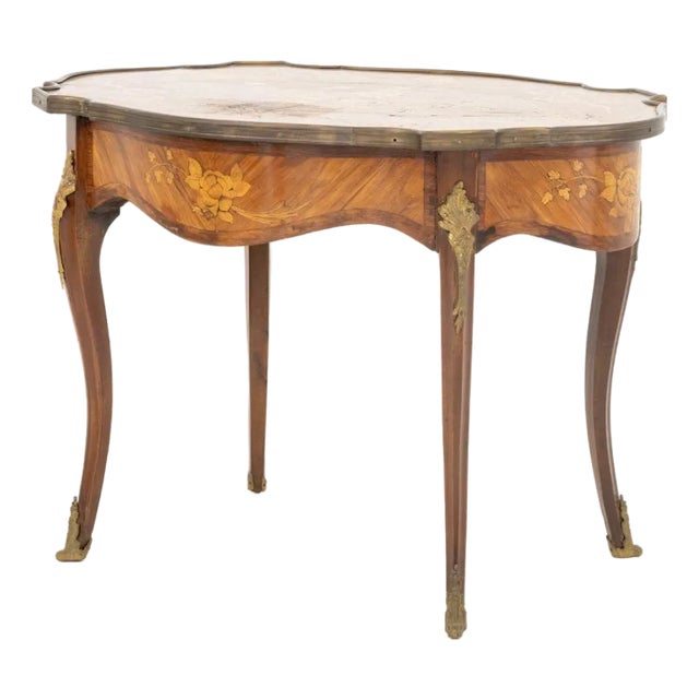 Louis XV Style Kingwood Marquetry Coffee Table For Sale