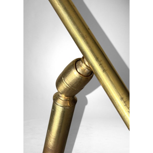 Mid 20th Century Italian Adjustable Brass Floor Lamp With Stone Base For Sale - Image 14 of 18