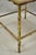 Mid 20th Century Italian Hollywood Regency Faux Bamboo Brass Tole Metal Low Square Side Table For Sale - Image 9 of 11