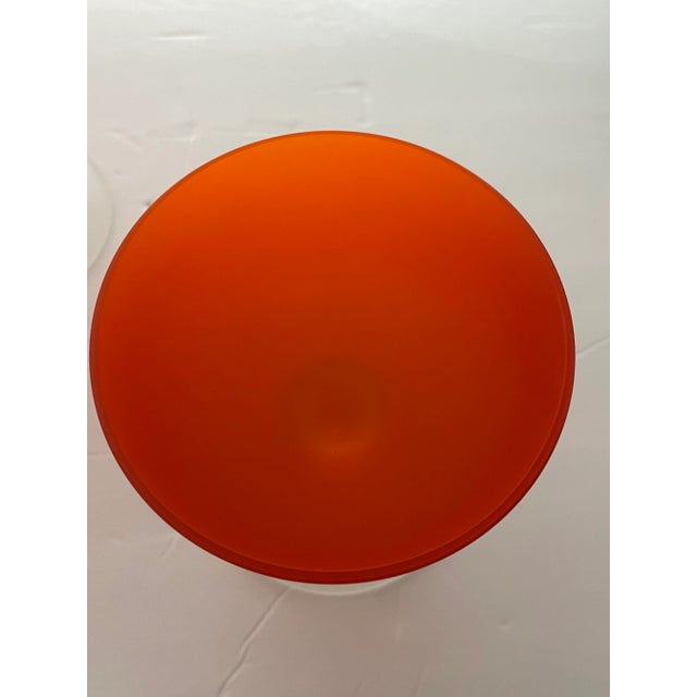 Glass Vintage Orange Carlo Moretti Satin Glass Champagne Coupes- Set of 6 For Sale - Image 7 of 13