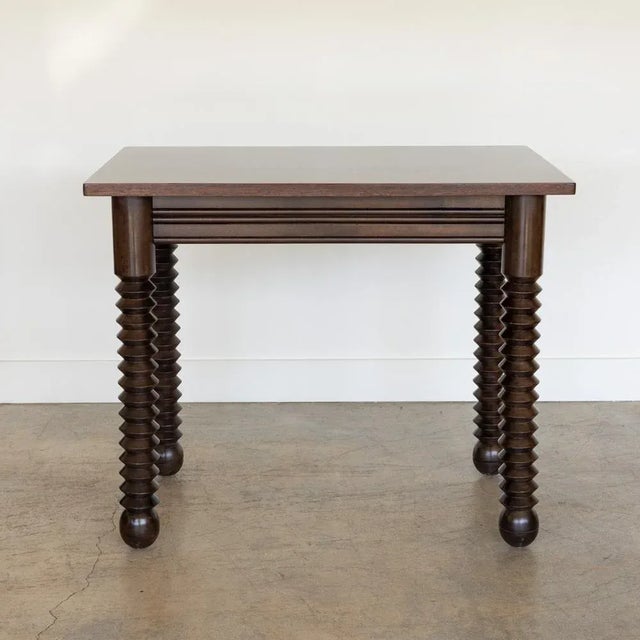 1940s French Wood Table Attributed Charles Dudouyt For Sale In Los Angeles - Image 6 of 12