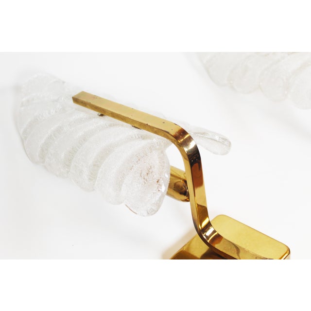 Orrefors Brass and Glass Wall Lamps by Carl Fagerlund for Orrefors, 1970s, Set of 2 For Sale - Image 4 of 9