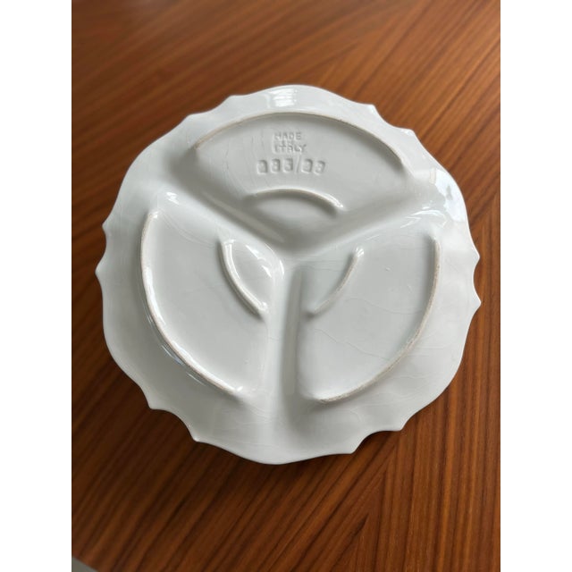 Vintage Italian Hand-Painted Ivy Relish Dish For Sale In Houston - Image 6 of 10