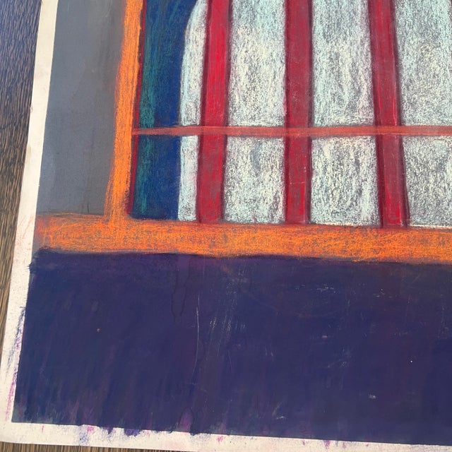 2000 - 2009 Colorful and Graphic Large Original Pastel Drawing For Sale - Image 5 of 8