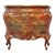Red Lacquer & Scenic Chinoiserie Decorated 3-Drawer Bombay Chest C1920 For Sale - Image 4 of 18