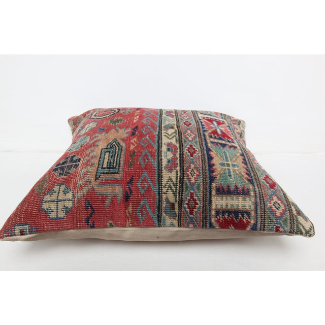 Tribal Handmade Red Color Pillow Cushion Cover -16'' X 16'' For Sale - Image 3 of 8