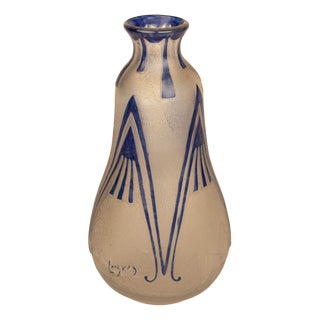 Antique Art Nouveau Vase by Legras & Cie, France, 1890s For Sale