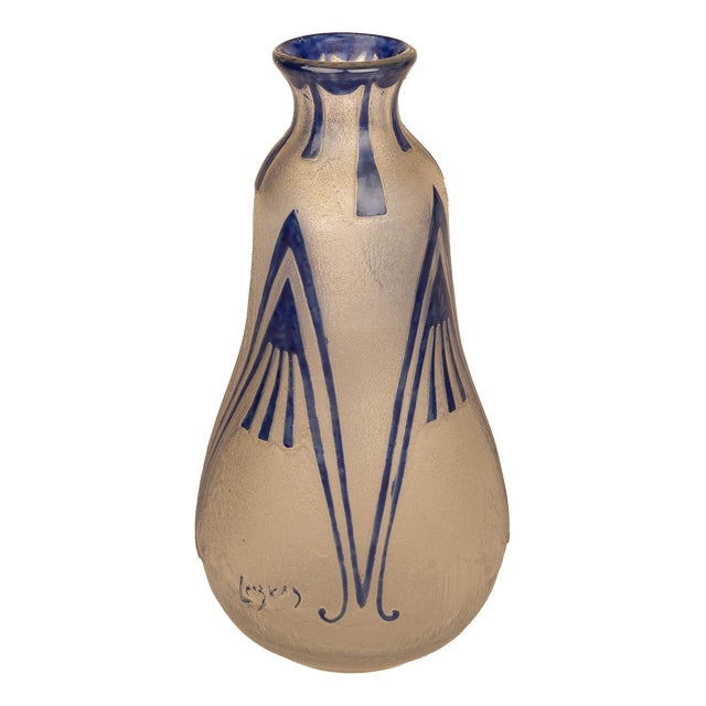 Antique Art Nouveau Vase by Legras & Cie, France, 1890s For Sale