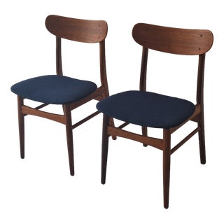 Mid-Century Modern Danish Teak Dining Chairs, 1960s, Set of 2 For Sale