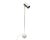 An OMI floor lamp by Koch & Lowy. This vintage lamp features a cylindrical silver tone shade, a slender chrome stem, and a...
