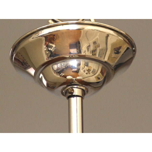Vintage Bauhaus Glass Chandelier, 1930s For Sale - Image 3 of 11