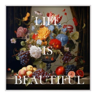 Framed 30' X 30' Collector Photograph Fine Art Print 'Life Is Beautiful' For Sale