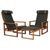 A Børge Mogensen pair of lounge chairs and ottoamn designed in 1956 model number 2254 for Fredericia Stolefabrik. Cubical...