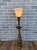 Vintage Brass Torchiere Table Lamp With Milk Glass Shade For Sale - Image 10 of 12