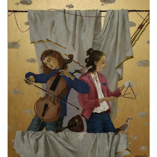 Tatyana Palchuk, Duet with Cellist, 2016, Oil on Canvas For Sale - Image 11 of 11