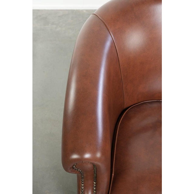 Animal Skin Club Chair in Cowhide Leather For Sale - Image 7 of 13