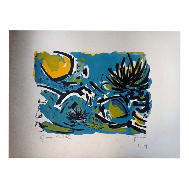 Antonio Guanse, Water Lilies, 1959, Lithograph For Sale