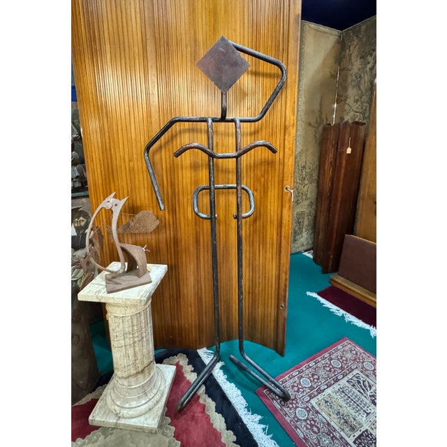 Brutalist Metallic Man Valet Stand For Sale - Image 6 of 7