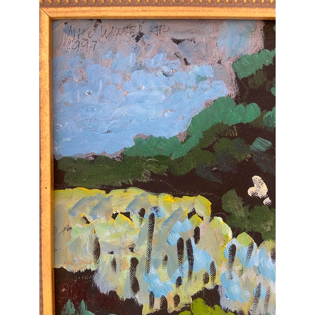 1997 Milo Winters Jr. Vibrant Impressionist Garden Landscape Oil Painting - Framed For Sale - Image 4 of 14