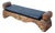 Mid-Century William Westenhaver for Witco Attributed Tiki Polynesian Black Faux Leather & Carved Bench For Sale
