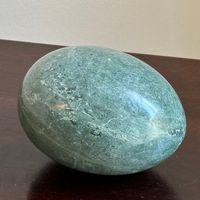 Jade Large Late-20th Century Stone Egg Sculpture For Sale - Image 8 of 11