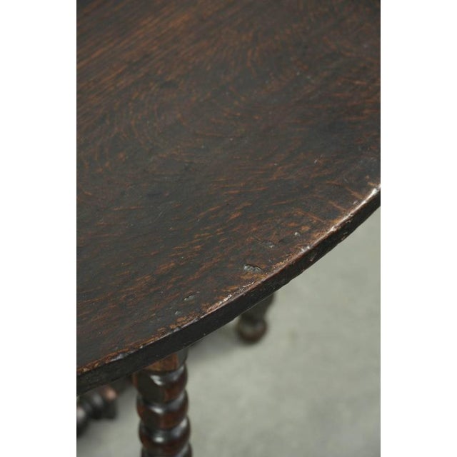 Antique English Oak Gateleg Table, 1800s For Sale - Image 12 of 17