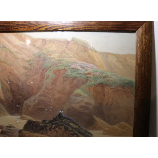 Brown Antique 1800's Original William E. Croxford Seascape Coast Nautical Painting For Sale - Image 8 of 12