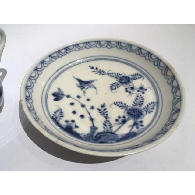 Ceramic Mid-19th Century Porcelain Cup with Dish in White and Blue, Vienna For Sale - Image 7 of 18