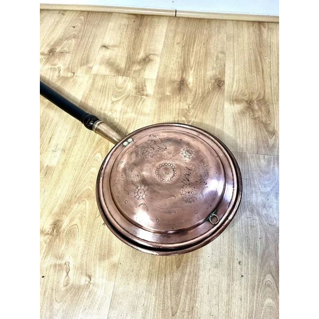 Antique George III Copper Warming Pan, 1800 For Sale - Image 3 of 5