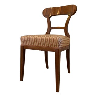 Antique Biedermeier Armchair in Walnut For Sale