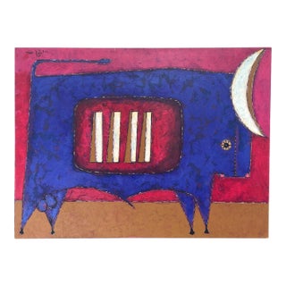 Large Contemporary Painting by Efron Medina, “Bullfighting”. For Sale