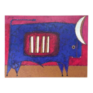 Large Contemporary Painting by Efron Medina, “Bullfighting”.