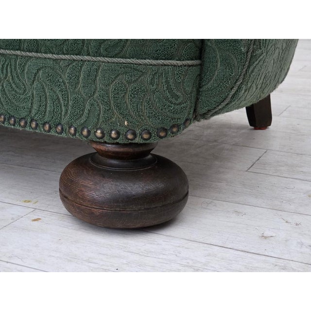 Mid-Century Modern Danish 3-Seater Sofa in Green Wool and Oak, 1960s For Sale - Image 3 of 18