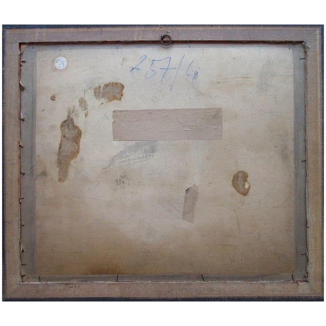 Albin Amelin, Scandinavian Seascape with Birch Trees, Oil on Canvas, 1957 For Sale - Image 6 of 7