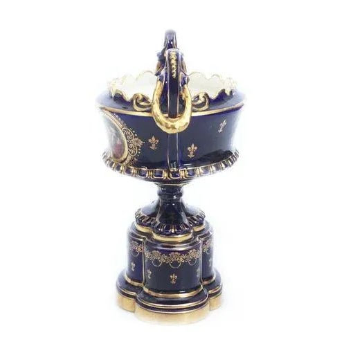 - . Second half of the 19th century. Austria, Vienna. Porcelain, cobalt, gilding. 29x27 cm