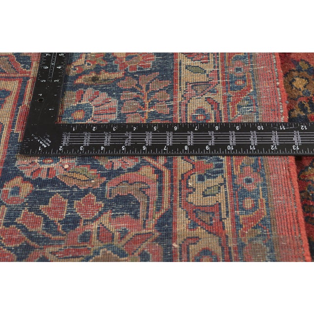 Textile Antique Persian Sarouk Rug, 09'01 X 11'08 For Sale - Image 7 of 10