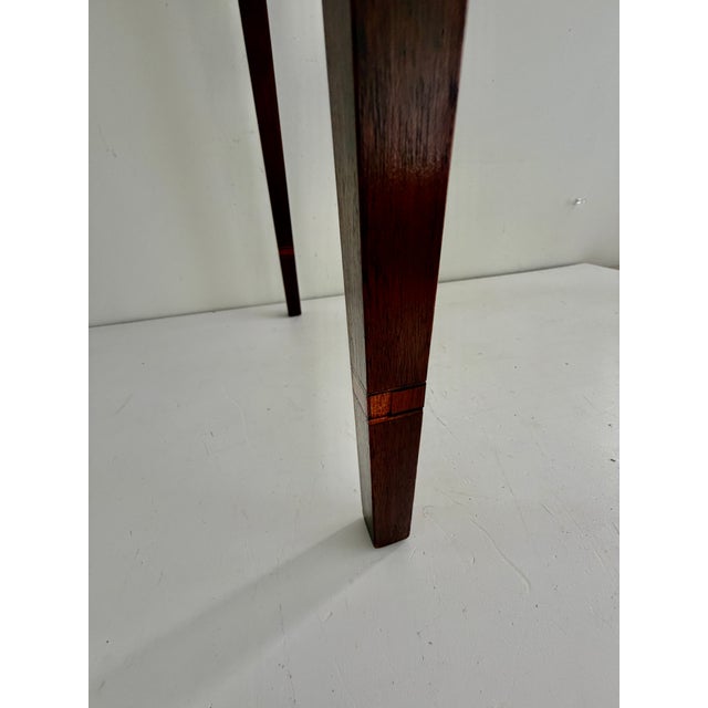 Vintage Mahogany Nesting Tables in the Style of Henkel-Harris – Inset Glass Tops For Sale - Image 15 of 15
