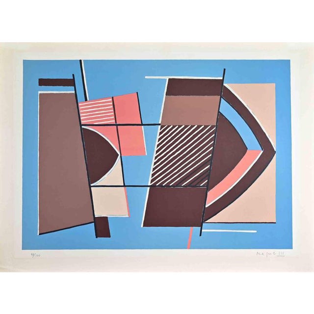 Alberto Magnelli, Abstract Composition, Edition of 100, 1958, Lithograph For Sale