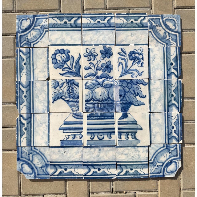 Circa: 18th Century. Country: Portugal. Material: Earthenware, Tin-glazed pottery. Item condition: Some repairs, flaws and...