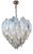 Vintage Opal Leaf Chandelier in Murano Opal Glass, 1980 For Sale